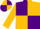 Purple and gold quartered, gold sleeves, quartered cap