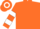 Orange, white spot, hooped sleeves and cap