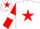 White, Red star, Red sleeves, White armlets, White cap, Red star