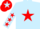 Light blue, red star, light blue sleeves, red stars, red cap, light blue star