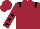 Maroon, black epaulettes, black stars on sleeves, maroon cap