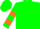 Green, orange a/o, orange bars on sleeves