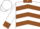 White, brown / n / brand, brown collar, brown chevrons, bars & cuffs