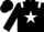 black, white star, white epaulettes