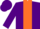 Purple, dayglo orange stripe and armbands, purple cap