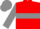 Red, grey hoop, sleeves and cap