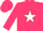 Cerise, white star, cerise sleeves and cap