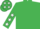 Emerald green, emerald green sleeves, white stars, emerald green cap, white stars