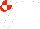 White, scarlet and white quartered cap
