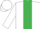 White, emerald green stripe, white sleeves, emerald green cuffs, white cap