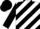 White, magenta and black diagonal stripes, kingfisher sleeves and cap