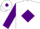 White, purple diamond and sleeves, white cap, purple diamond