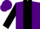 Purple, black & white jv, black panel diamond sleeves