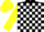 Black And White Check, Yellow Sleeves and Cap