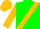 Green, gold sash, sleeves and cap