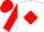 White, red diamond, checked diamond sleeves and cap