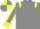 Grey, lemon epaulettes, grey sleeves, lemon seams and cuffs, quartered cap