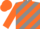 Grey and orange diagonal stripes, orange sleeves and cap
