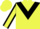 Lemon, black chevron, lemon sleeves, black seams, lemon cap