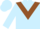 Light blue, brown chevron, light blue cap