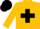 Old gold, black cross belts, black cap