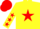 Yellow, red star, yellow sleeves, red stars, red cap