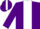 Purple, white stripe and cap