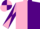 Pink & purple halved, diabolo on sleeves, quartered cap