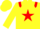 Yellow, red epaulets, red star on yellow cap, red peak