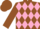 Brown, pink diamonds, brown cap