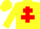 Yellow, red cross of lorraine, yellow sleeves, yellow cap