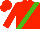 Scarlet, kelly green sash, scarlet cap