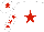 White, red star, stars on sleeves and star on cap