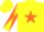 Yellow, orange star, yellow and orange diagonal quartered sleeves, yellow cap