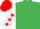Emerald Green, White sleeves, Red stars, Red cap