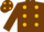 Chocolate, gold spots and cap
