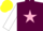 Maroon, Pink star, White sleeves, Yellow cap