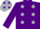 Purple, silver spots, purple sleeves, silver cap, purple spots