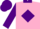 Dayglo pink, purple diamond and collar, checked diamond sleeves, purple cap, dayglo pink peak