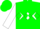 Green, white diamond hoop, green diamonds on white sleeves, green cap