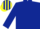 Dark blue, dark blue and yellow striped cap