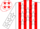 White red stripes white stars blue yoak