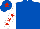Royal Blue, White sleeves, Red stars, Royal Blue cap, Red star