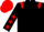 Black, red epaulets, black sleeves, red stars, red cap