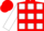 Red, white squares and sleeves, red cap