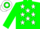 Green, white stars, green sleeves, white armbands, hooped cap