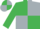 Emerald green and silver quartered, emerald green sleeves, quartered cap