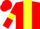 Red, yellow stripe and armlets