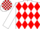 WHITE & RED DIAMONDS, white sleeves, check cap