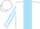 White, sky blue stripe, striped sleeves, white cap, sky blue peak